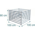 Metal Composter Garden Bin 900L Leaf Steel