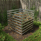 Metal Composter Garden Bin 900L Leaf Steel