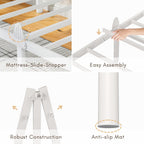 Metal Day Bed Frame with Headboard Underbed Storage
