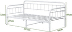 Metal Daybed Frame Bed Size with Steel Slats