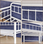 Metal Daybed Frame Bed Size with Steel Slats