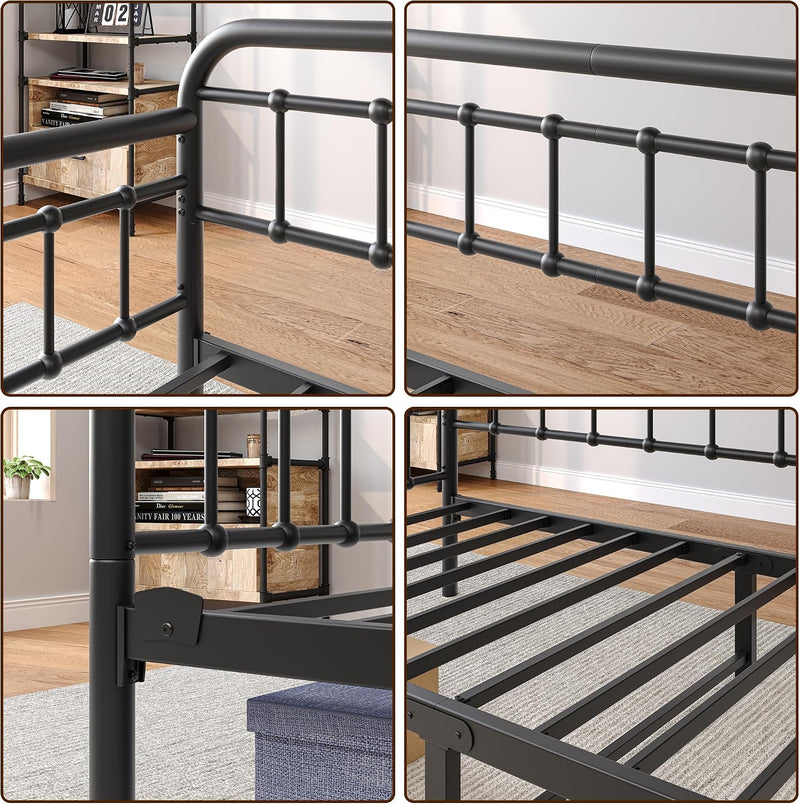 Metal Daybed Frame Bed Size with Steel Slats