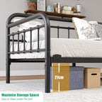 Metal Daybed Frame Bed Size with Steel Slats