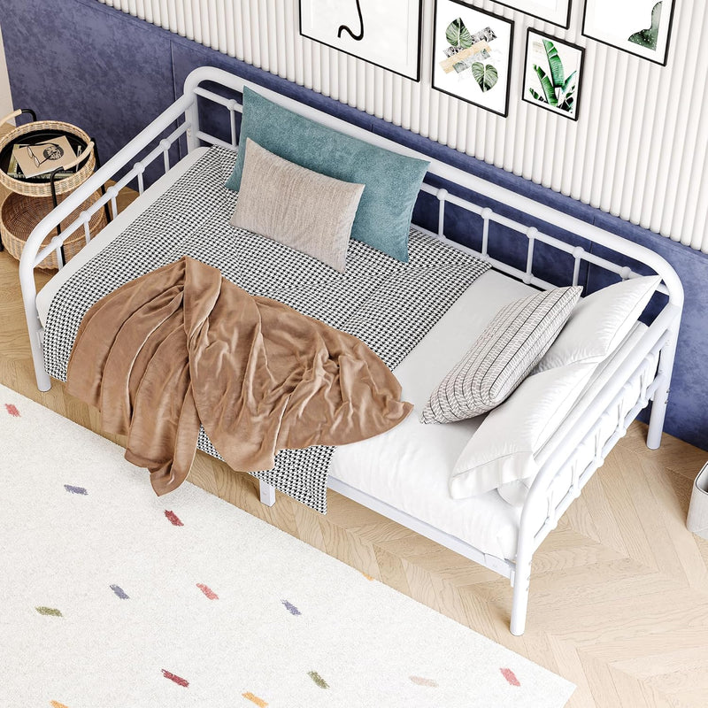 Metal Daybed Frame Bed Size with Steel Slats