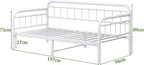 Metal Daybed Frame Bed Size with Steel Slats