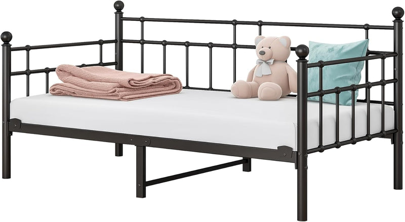 Metal Daybed Frame Sofa Bed Steel Slats Platform