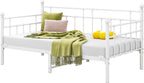 Metal Daybed Frame Sofa Bed Steel Slats Platform