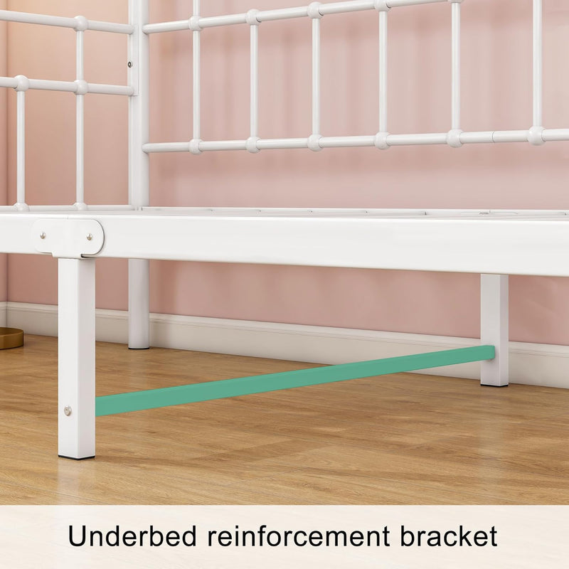 Metal Daybed Frame Sofa Bed Steel Slats Platform