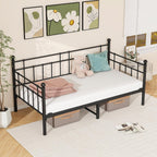 Metal Daybed Frame Sofa Bed Steel Slats Platform