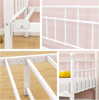 Metal Daybed Frame Sofa Bed Steel Slats Platform