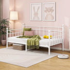 Metal Daybed Frame Sofa Bed Steel Slats Platform