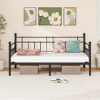 Metal Daybed Frame Sofa Bed Steel Slats Platform