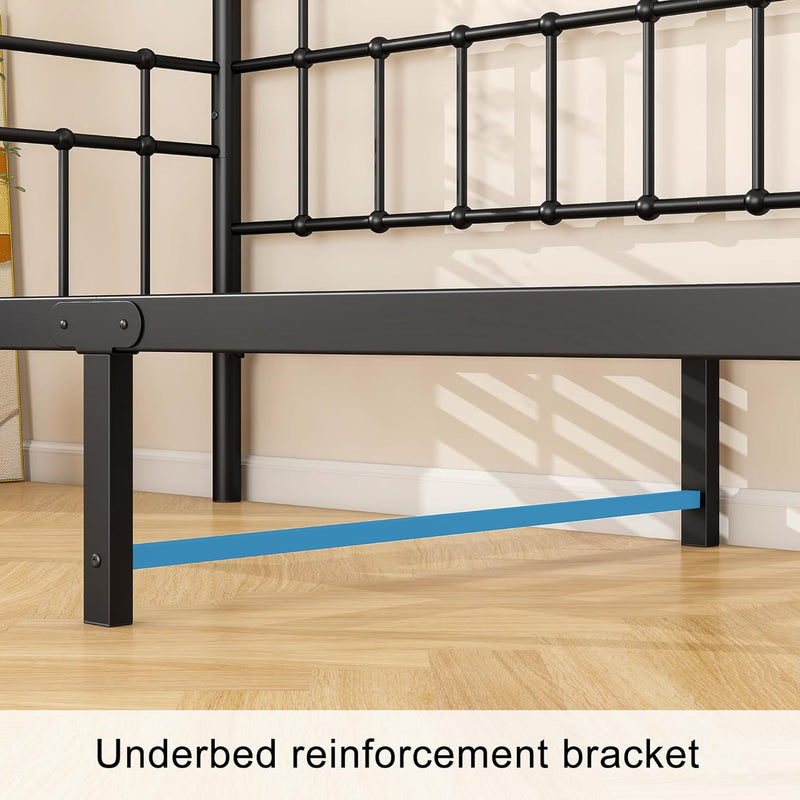 Metal Daybed Frame Sofa Bed Steel Slats Platform