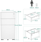 Metal File Cabinet with 3 Lockable Drawers Mobile