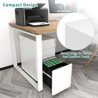 Metal File Cabinet with 3 Lockable Drawers Mobile