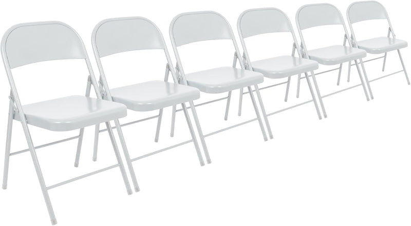 Metal Folding Chairs with Rubber Bumper Feet Pack