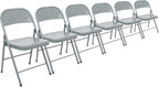 Metal Folding Chairs with Rubber Bumper Feet Pack