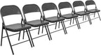 Metal Folding Chairs with Rubber Bumper Feet Pack