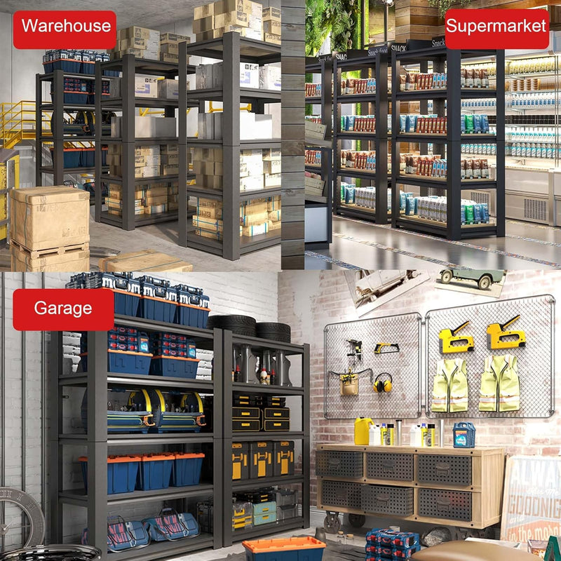 Metal Garage Storage Shelves 72"x35.4"x15.7"garage Shelving