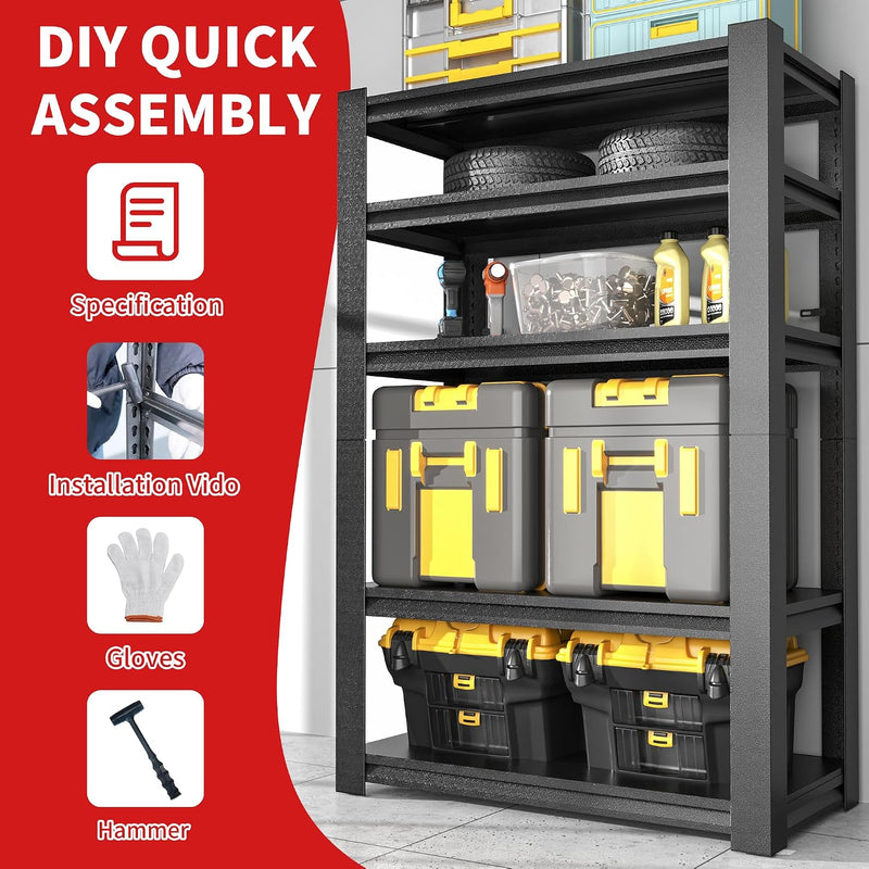 Metal Garage Storage Shelves 72"x35.4"x15.7"garage Shelving