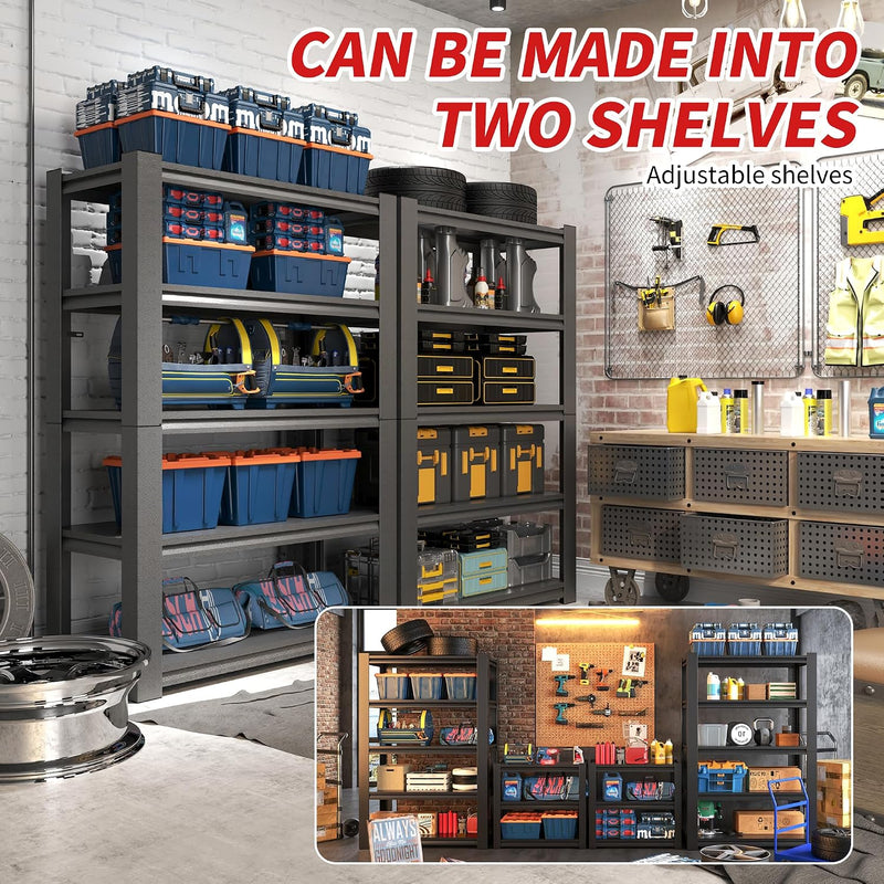 Metal Garage Storage Shelves 72"x35.4"x15.7"garage Shelving