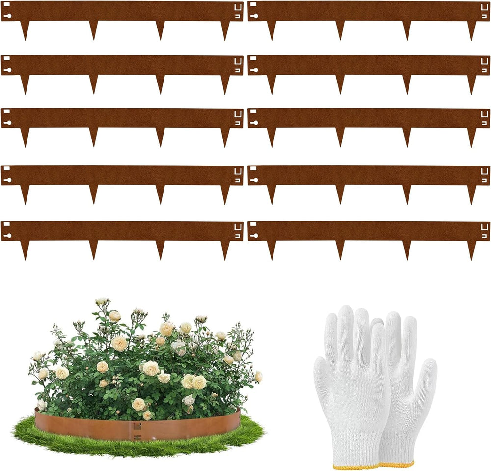 Metal Garden Edging 10 Panels 16CM X 8.4m
