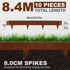 Metal Garden Edging 10 Panels 16CM X 8.4m
