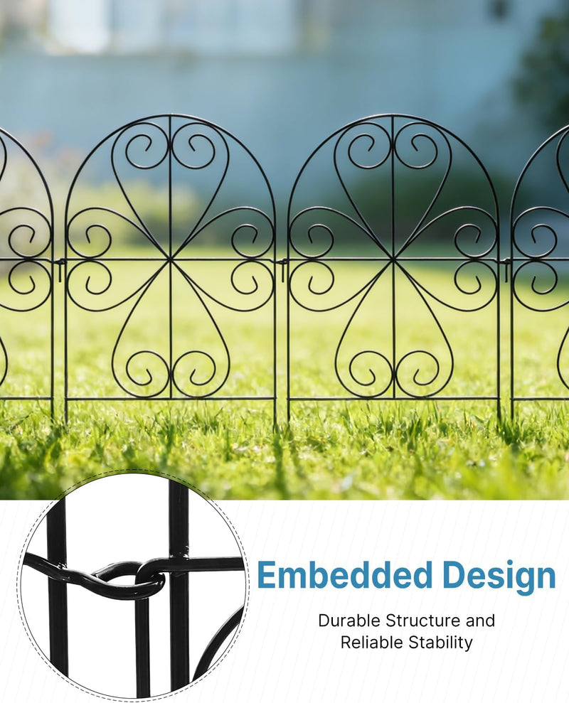 Metal Garden Fence Panels 60CM H X 32CM
