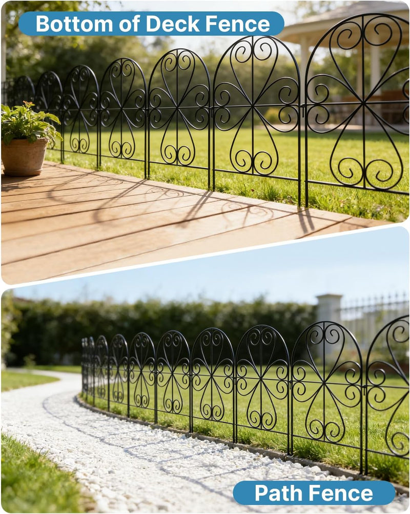 Metal Garden Fence Panels 60CM H X 32CM