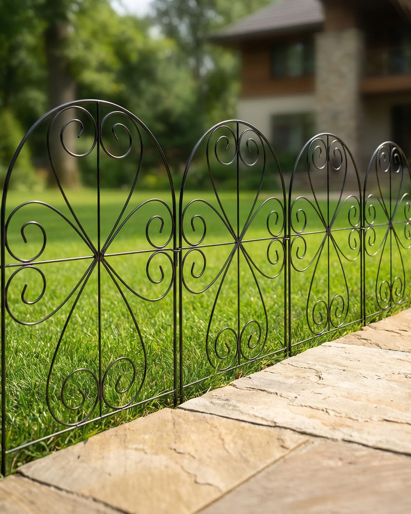 Metal Garden Fence Panels 60CM H X 32CM