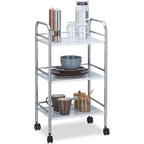 Metal Home Serving Cart with 3 Shelves Tiers
