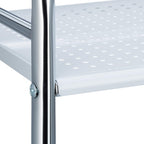 Metal Home Serving Cart with 3 Shelves Tiers