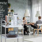 Metal Home Serving Cart with 3 Shelves Tiers