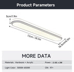Metal LED Ceiling Light 65W Linear Lamp 6500K