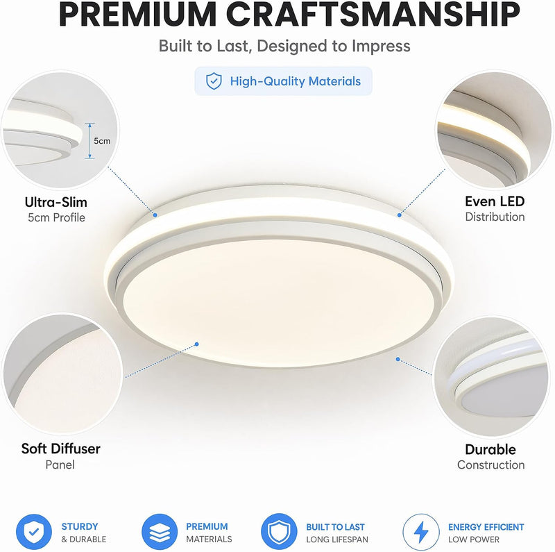 Metal LED Ceiling Light 65W Linear Lamp 6500K