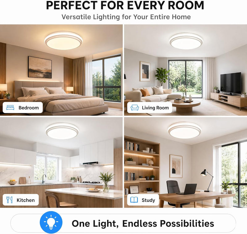 Metal LED Ceiling Light 65W Linear Lamp 6500K