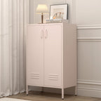 Metal Locker Storage Cabinet Accent Pantry with Doors