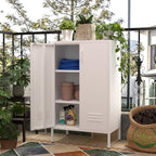 Metal Locker Storage Cabinet Accent Pantry with Doors