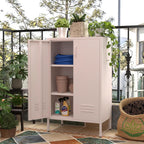 Metal Locker Storage Cabinet Accent Pantry with Doors