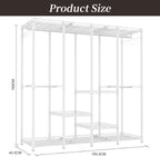 Metal Open Wardrobe Heavy Duty Clothes Rail 4