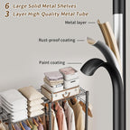 Metal Open Wardrobe Heavy Duty Clothes Rail