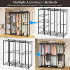 Metal Open Wardrobe Heavy Duty Clothes Rail 4