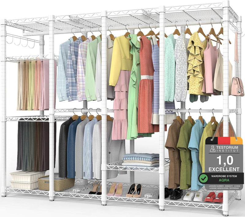 Metal Open Wardrobe Heavy Duty Clothes Rail 4