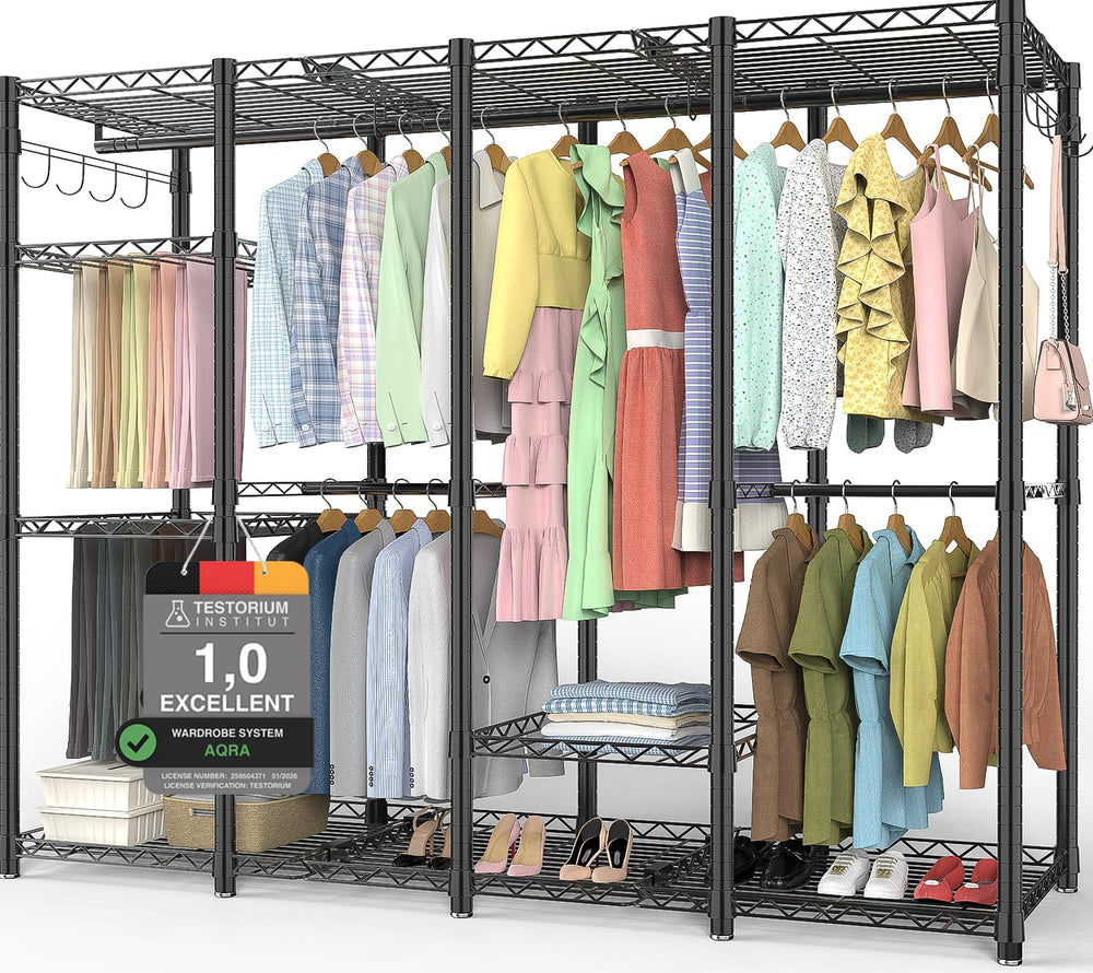 Metal Open Wardrobe Heavy Duty Clothes Rail 4