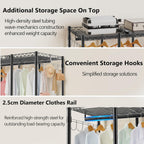 Metal Open Wardrobe Heavy Duty Clothes Rail 4