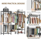 Metal Open Wardrobe Heavy Duty Clothes Rail
