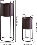 Metal Planter Stand with Plant Pot Flower 70 (Set of 2)