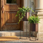 Metal Planter Stand with Plant Pot Flower 70 (Set of 2)