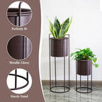 Metal Planter Stand with Plant Pot Flower 70 (Set of 2)