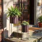 Metal Planter Stand with Plant Pot Flower 70 (Set of 2)